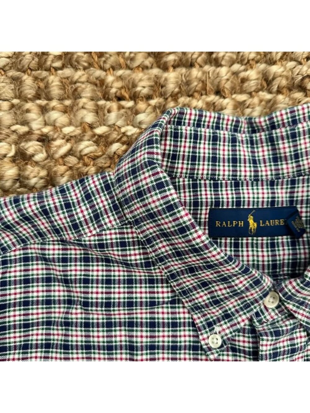 Polo Ralph Lauren Plaid Long Sleeve Button Down Shirt Blue Red 2XLB 2XL-Big
